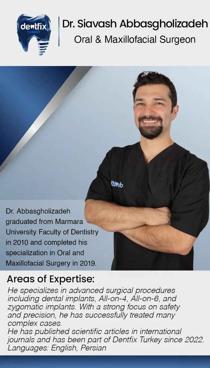 Dr. Siavash Abbasgholizadeh — Oral & Maxillofacial Surgeon at Dentfix Istanbul